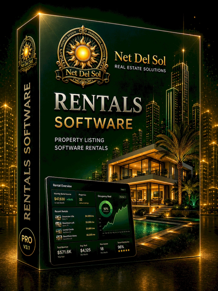 Net Del Sol rentals property listing software package