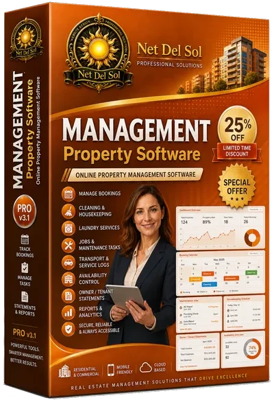 Net Del Sol property management software artwork for real estate operations